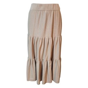 Papillon Knit Tan Tiered Skirt